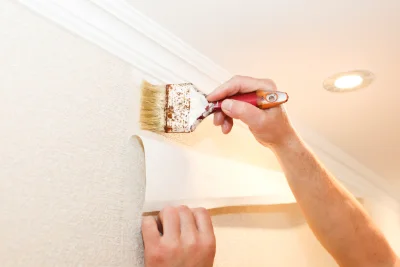 Pose de papier peint à Binas — revêtements muraux et toiles de verre